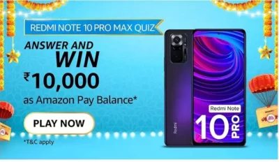 Amazon Redmi Note 10 Pro Quiz Answers Win Rs For Free