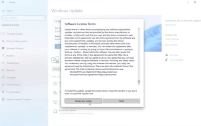 Windows 11 terms & conditions