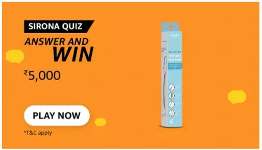 Sirona Quiz Answers – Win Rs.5000 for free