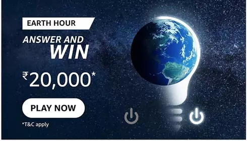 Amazon World Earth Hour Quiz Answers – Win Rs.20000 for free