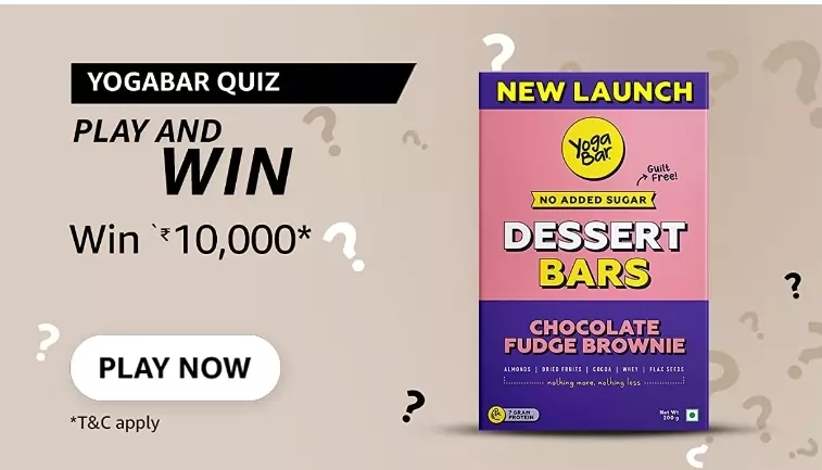 Amazon Yogabar quiz Answers – Win Rs.10000 for free