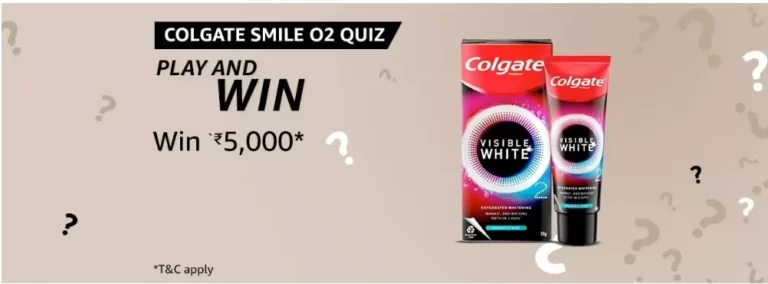 Colgate Smile 02 Quiz Answers – Win Rs.5000 for free