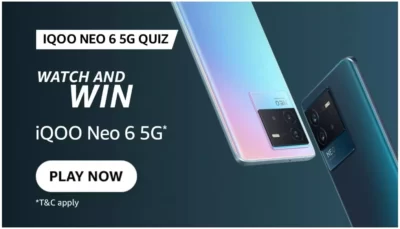 iQOO Neo 6 5G Watch and Win Quiz
