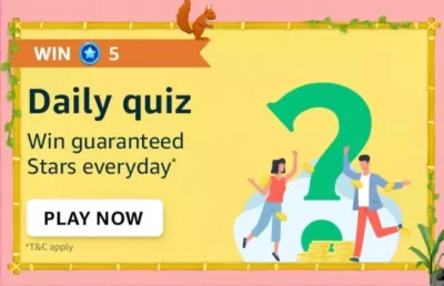 Amazon daily quiz STARS