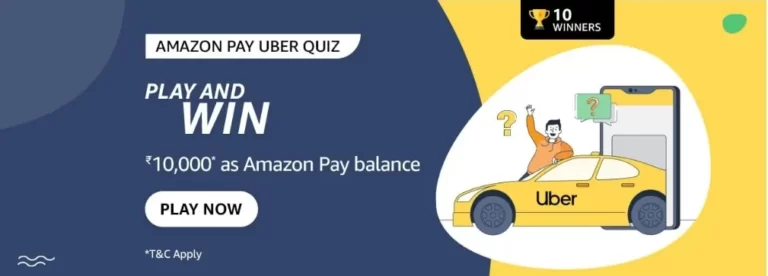 Amazon Pay Uber Quiz Answers – Win Rs.10000 for free