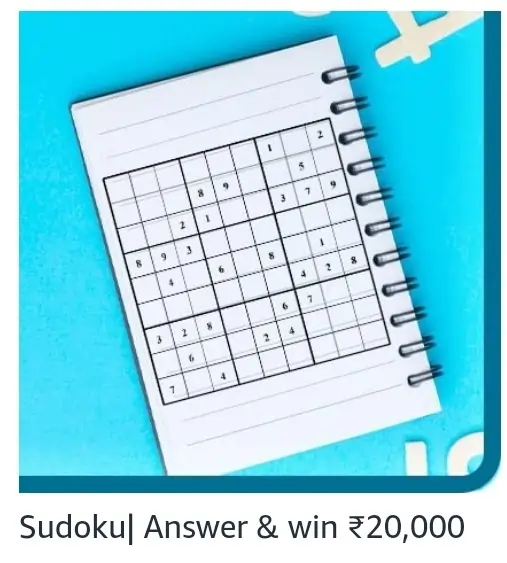Amazon Funzone Sudoku Answers – Win Rs.20000 for free