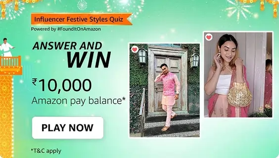 Influencer Festive Styles Quiz Answers – Win Rs.10000 for free