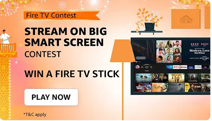 Fire TV Contest STREAM ON BIG SMART SCREEN CONTEST Answers – Win A Fire TV Stick for free