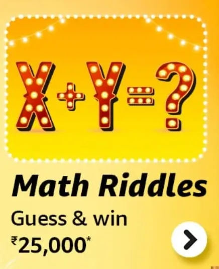 Amazon Maths Riddles Answers – Win Rs.25000