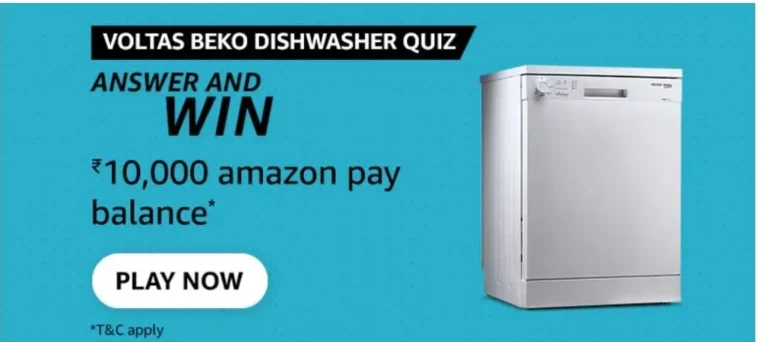 Amazon Voltas Beko Dishwasher Quiz Answers – Win Rs.10000